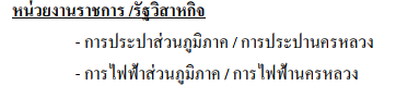 หน่วยงานราชการ